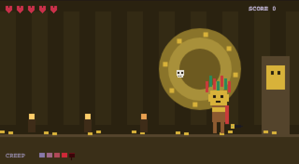 The Aztec god boss fight in the burial chamber