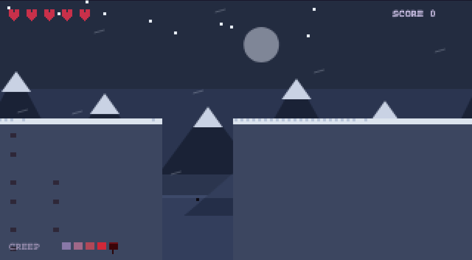 Climbing the snowy mountain