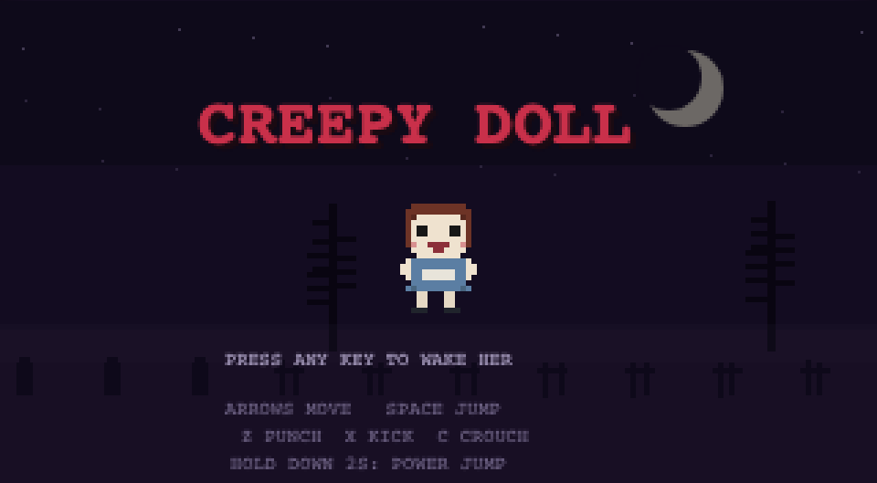 Creepy Doll title screen